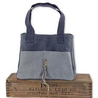 E19821 Lola Grey Double Pocket Bag