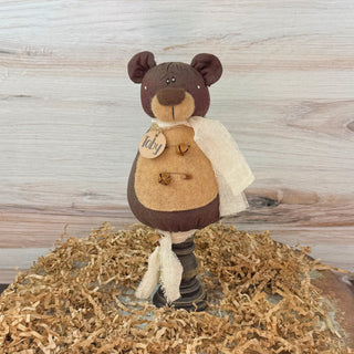 Toby the Tattered Teddy - Small Spindle