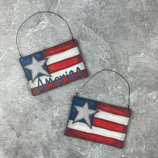 Small Flag Doodle Ornament Set (2A)