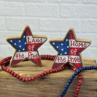 Small Patriotic Flag Star Doodle Sitter (Sold Separately)