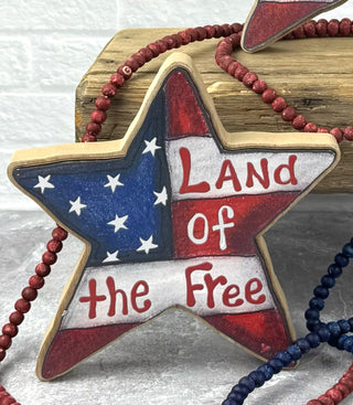 Medium Patriotic Flag Star Doodle Sitter (Sold Separately)