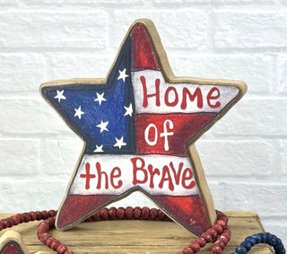 Medium Patriotic Flag Star Doodle Sitter (Sold Separately)