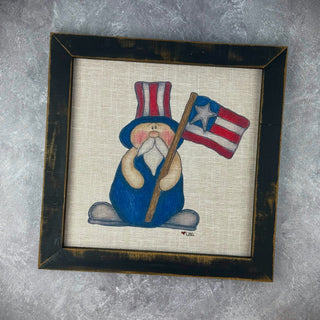 Large Uncle Sam with Flag Doodle Frame