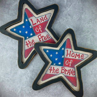 Large Patriotic Star Doodle Shaped- Frame (Sold Separately)