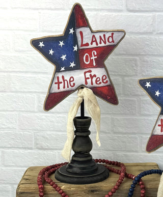 Patriotic Flag Star Doodle on Spindle (Sold Separately)