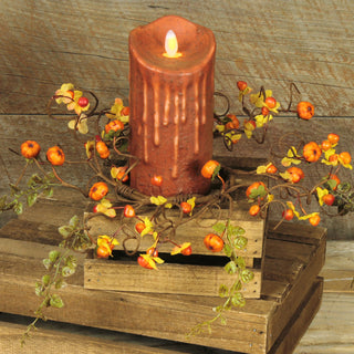 Bittersweet with Pumpkins Candle Ring