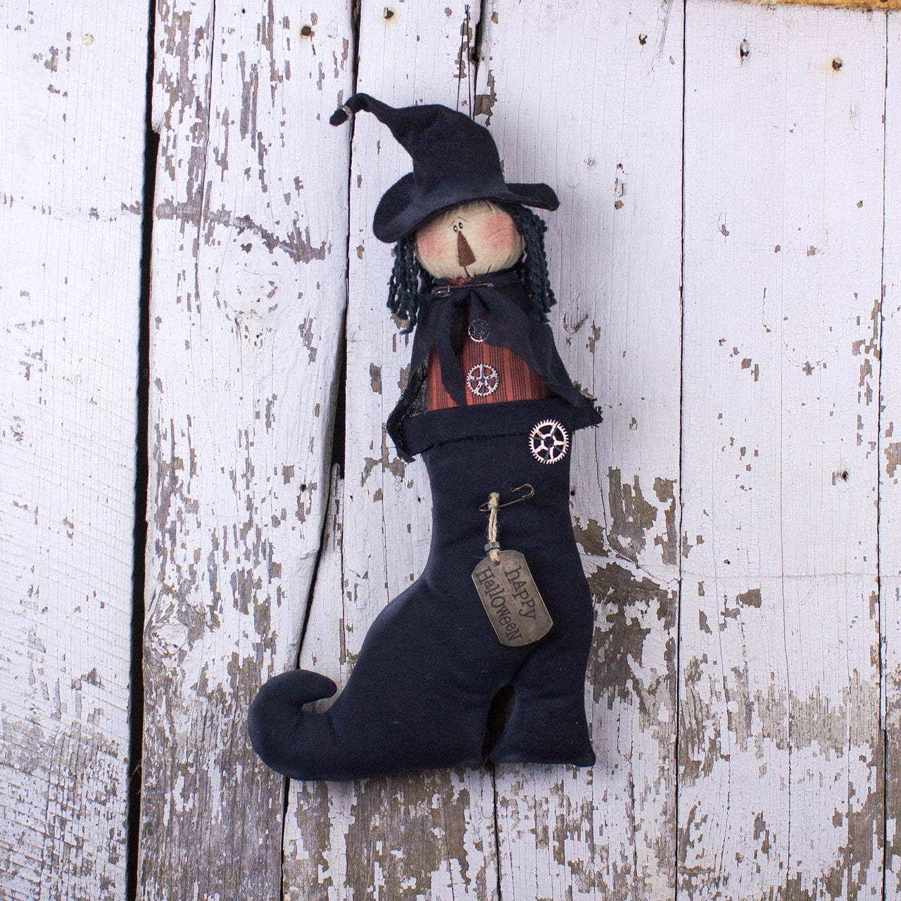 Salvage Happy Halloween Witch in Boot