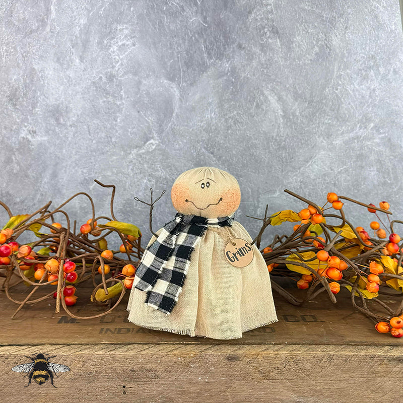 Grims the Baby Ghost - Handmade Primitive: Whimsical Collectible Spooky Ghost for Halloween Décor by Honey and Me, Inc™