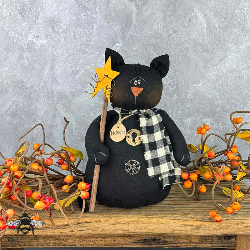 Halloween store Black Cat on Pumpkin Figurine Decor