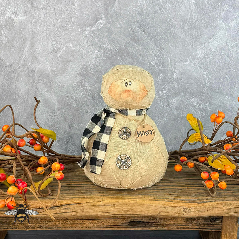 Mason the Mummy - Handmade Primitive: Whimsical Soft Sculpture Collectible Mummy for Halloween Décor by Honey and Me, Inc™