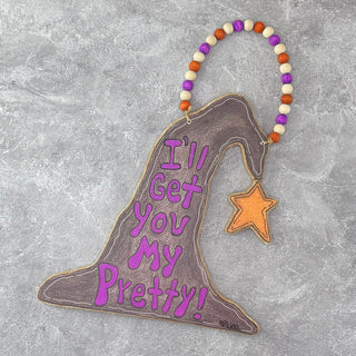 Hanging Witch Hat Doodle with Beads