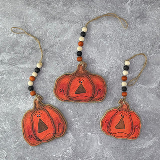 Hanging Jack-O-Lantern Doodle with Beads (Sold Separately)
