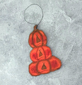 Small Jack-O-Lantern Doodle Stack Ornament