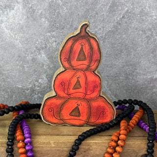 Small Jack-O-Lantern Doodle Stack Sitter