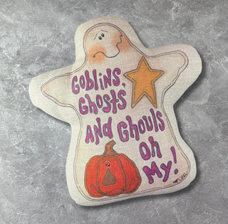 Goblins, Ghosts and Ghouls Doodle-Shaped Pillow