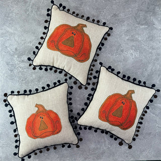 Small  Jack-O-Lantern Doodle Pillow (Sold Separately)