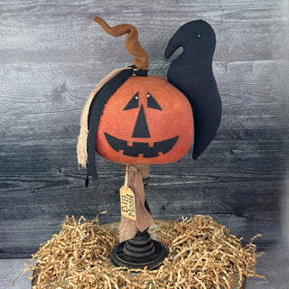 Big Moon the Prim Jack-O-Lantern on Spindle