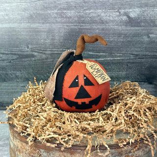Pumpkin Lil' the Prim Jack-O-Lantern Head