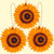 Farmhouse Sunflower Wooden Ornaments - Set of Three