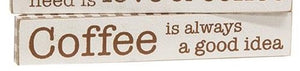 Coffee Theme Mini Stick Block Signs, Sold Separately