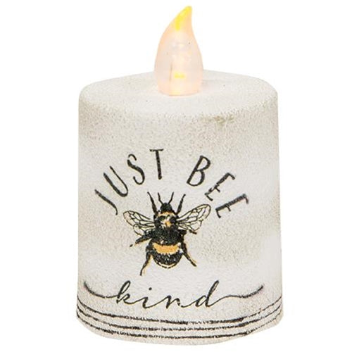 Just Bee Kind Timer Pillar Candle
