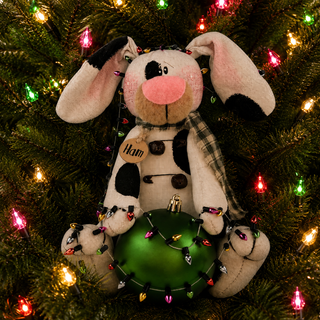 Ham the Christmas Pup 8.5" Primitive Christmas Decor