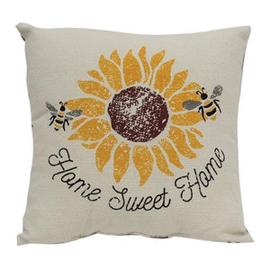 Home Sweet Home Bees & Sunflower Pillow