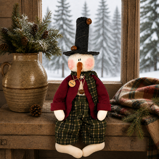 Junior the Jingle Bell Snowman 24" Primitive Christmas Decor