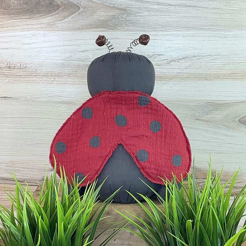 Bitsy the Ladybug - Handmade Whimsical Ladybug Soft Sculpture Collectible Spring & Summer Décor by Honey and Me, Inc™