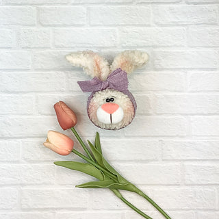 Girl-Small the Fuzzy Bunny Head Ornament