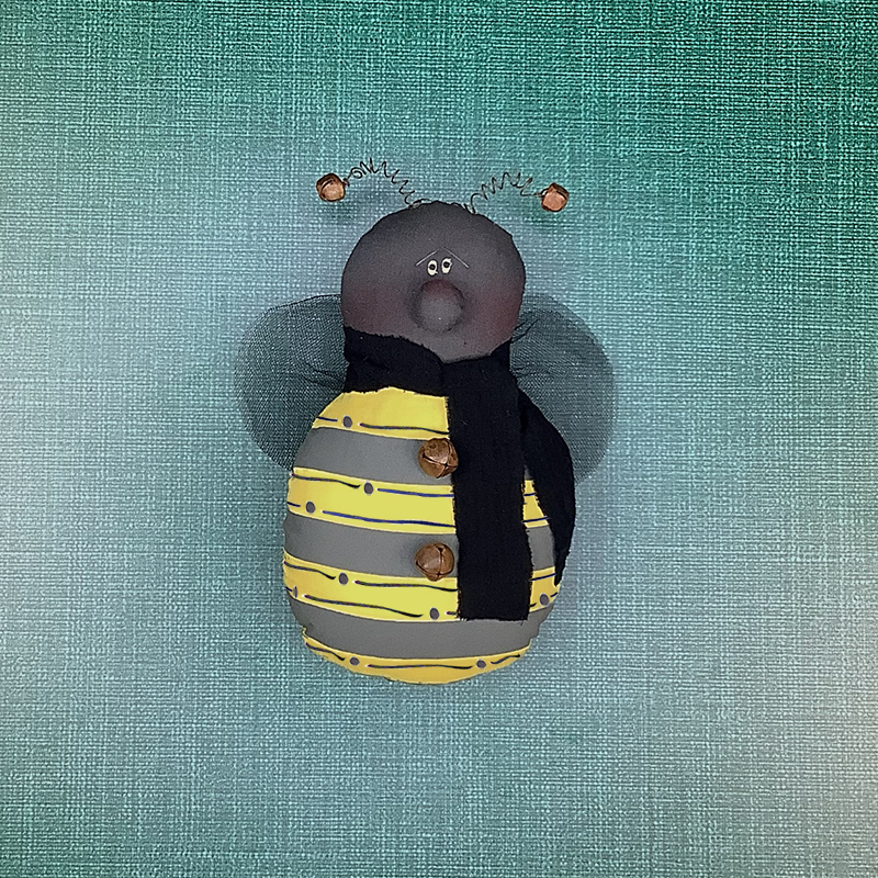 Honey the Bee Large Ornament - Handmade Whimsical Honey Bee Soft Sculpture Collectible Ornament Spring & Summer Décor by Honey and Me, Inc™