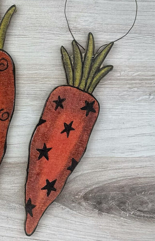 Medium Whimsy Wooden Carrot Doodle Ornament (sold separately)