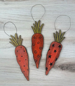 Large Whimsy Wooden Carrot Doodle Ornament (sold separately)