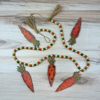 Large Whimsy Carrots Doodle Garland