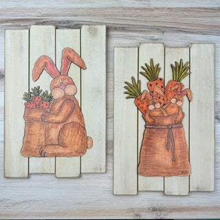Large Whimsy Gathering Wabbits Doodle Plank Sign (sold separately)
