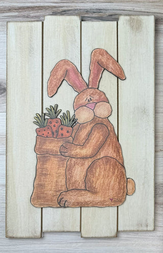 Large Whimsy Gathering Wabbits Doodle Plank Sign (sold separately)
