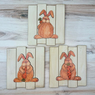 Medium Whimsy Wabbit Doodle Plank Sign (sold separately)