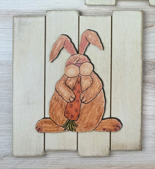 Medium Whimsy Wabbit Doodle Plank Sign (sold separately)