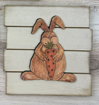 Small  Whimsy Wabbit Doodle Plank Sign (sold separately)