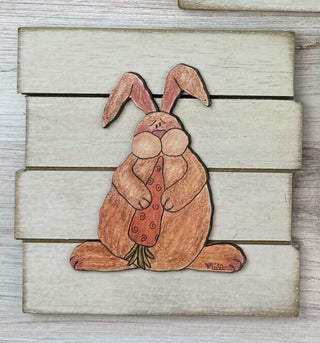 Small  Whimsy Wabbit Doodle Plank Sign (sold separately)