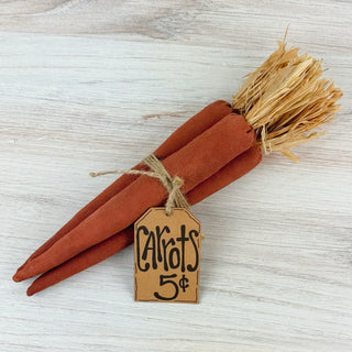 Large Bundle of Carrots with Tag