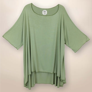 SS2000I Breean - High Low Tunic - Cactus Green