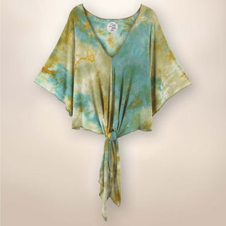 SS2005A Paige - Tie Front Kimono - Saguaro