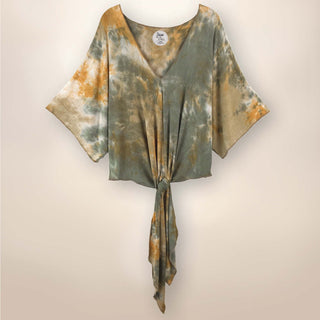 SS2005D Paige - Tie Front Kimono - Ocotillo