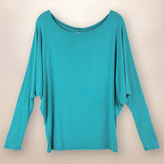 SS2008G Jaidyn - Long Sleeve Shirt with Dolman Sleeves - Turquoise