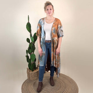 SS2009B Nora - High Low Empire Waist Kimono - Cholla