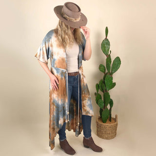 SS2009C Nora - High Low Empire Waist Kimono - Nopal