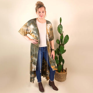 SS2009D Nora - High Low Empire Waist Kimono - Ocotillo