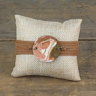 SS20112B Round with Suede Wrap - Adobe Swirl