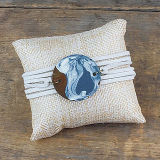 SS20112D Round with Suede Wrap - Agua Swirl